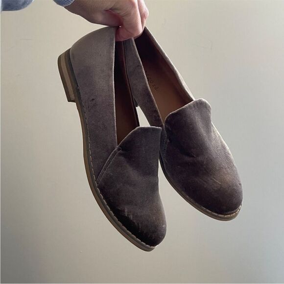 Indigo Rd Velvet Driving Loafers Size 6 Shoes Classic Retro Flats Old Money Prep - Picture 1 of 13